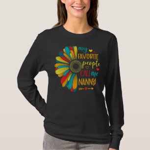 Mijn favoriete mensen noemen me Nanny Bloemennanny T-shirt