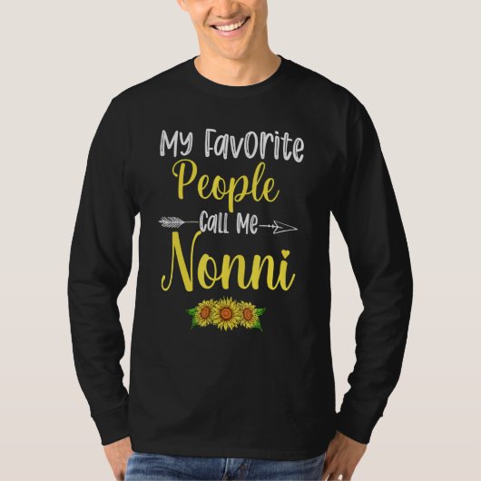 Mijn favoriete mensen noemen me Nonni Sunflower Mo T-shirt (Voorkant)