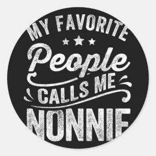 Mijn favoriete mensen noemen me Nonnie Moederdag G Ronde Sticker