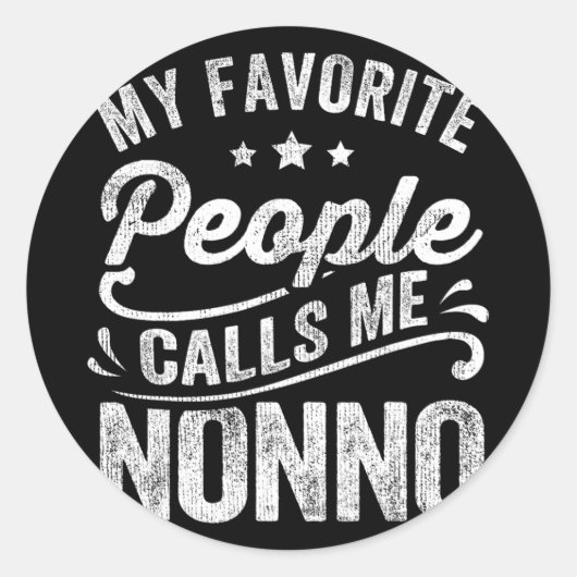 Mijn favoriete mensen noemen me Nonno Moederdag Gi Ronde Sticker (Voorkant)