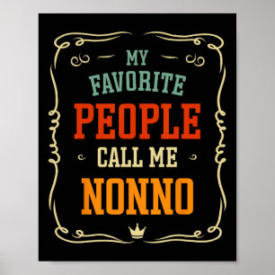 Mijn favoriete mensen noemen me Nonno Vaderdag Poster