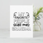 Mijn favoriete mensen noemen me oma bedankkaart (Staand voorkant)