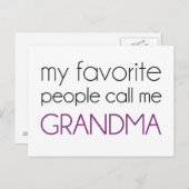 Mijn favoriete mensen noemen me oma briefkaart (Voorkant / Achterkant)