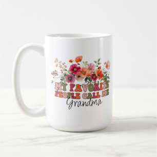 Mijn favoriete mensen noemen me oma Custom Floral Koffiemok