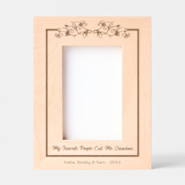 Mijn favoriete mensen noemen me oma Floral 4x6P Gegraveerde Lijstjes
