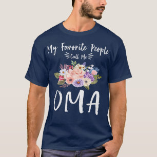 Mijn favoriete mensen noemen me Oma Floral Grandma T-shirt