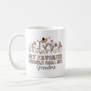 Mijn favoriete mensen noemen me oma Floral Koffiemok