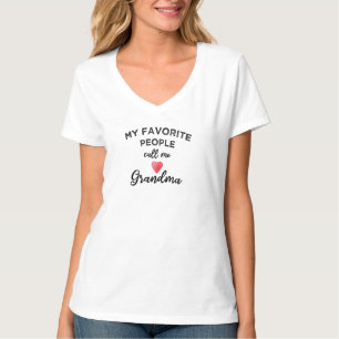 Mijn favoriete mensen noemen me oma hart kleinkind t-shirt
