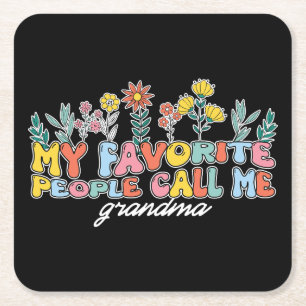 Mijn favoriete mensen noemen me oma kartonnen onderzetters