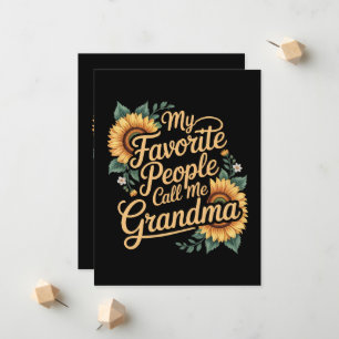 Mijn favoriete mensen noemen me oma Moederdag Aankondiging