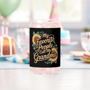 Mijn favoriete mensen noemen me oma Moederdag Blikvorm Glas