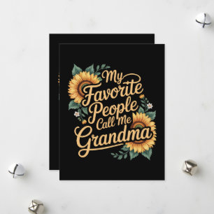 Mijn favoriete mensen noemen me oma Moederdag Feestdagenkaart