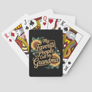 Mijn favoriete mensen noemen me oma Moederdag Pokerkaarten