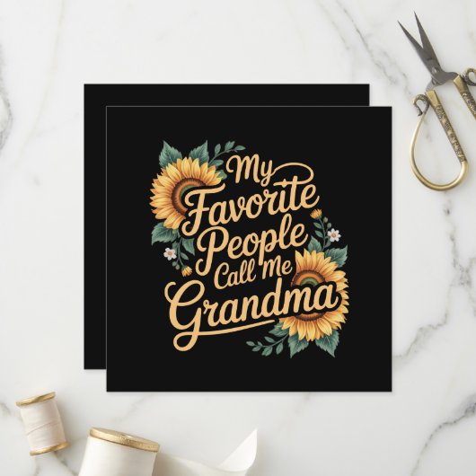 Mijn favoriete mensen noemen me oma Moederdag Programmakaart (Voorkant / Achterkant in situ)
