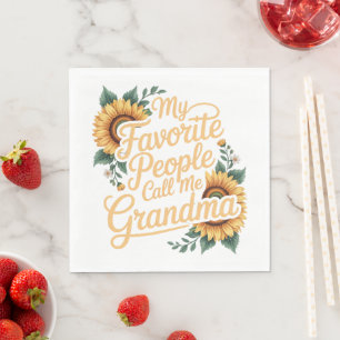 Mijn favoriete mensen noemen me oma Moederdag Servet