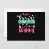Mijn favoriete mensen noemen me oma oma moeder uitnodiging briefkaart (Voorkant / Achterkant)