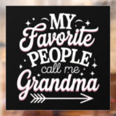 Mijn favoriete mensen noemen me oma’s dag raamsticker (Vel 2)