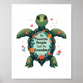 Mijn favoriete mensen noemen me oma schildpad - om poster (Voorkant)