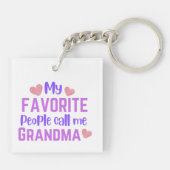 Mijn favoriete mensen noemen me oma sleutelhanger (Achterkant)