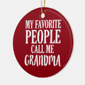 Mijn favoriete mensen noemen me oma-versiering keramisch ornament (Links)