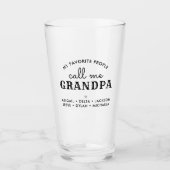 Mijn favoriete mensen noemen me opa/Grampa/Overige Glas (Voorkant)
