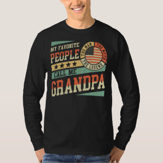 Mijn favoriete mensen noemen me opa Mannen Vintage T-shirt