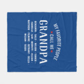 Mijn favoriete mensen noemen me opa of aangepaste  fleece deken (Voorkant (Horizontaal))