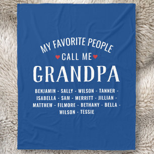 Mijn favoriete mensen noemen me opa of aangepaste fleece deken