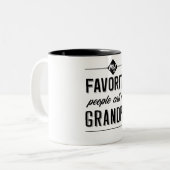 Mijn favoriete mensen noemen me opa tweekleurige koffiemok (Voorkant links)