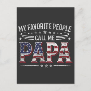 Mijn favoriete mensen noemen me Papa Amerikaanse V Briefkaart
