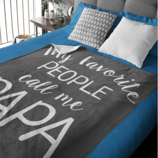 Mijn favoriete mensen noemen me Papa Black en Whit Fleece Deken