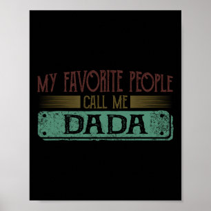 Mijn favoriete mensen noemen me papa grappig vader poster