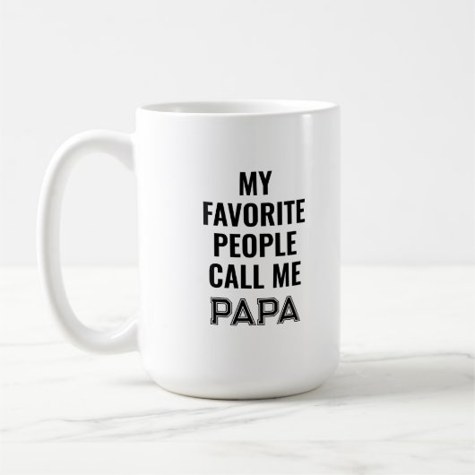 Mijn favoriete mensen noemen me Papa-Mok Koffiemok (Links)