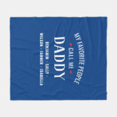 Mijn favoriete mensen noemen me papa of aangepaste fleece deken (Voorkant (Horizontaal))