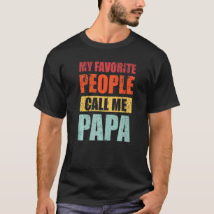 Mijn favoriete mensen noemen me papa retro vader t-shirt