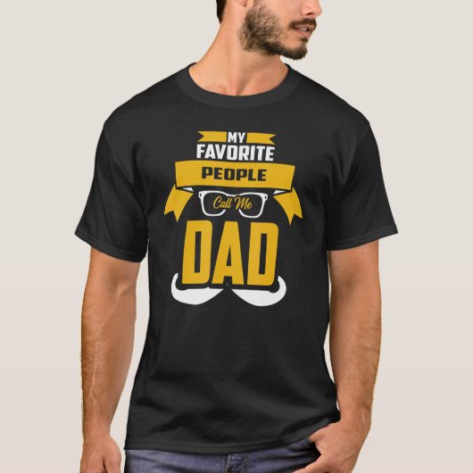Mijn favoriete mensen noemen me papa teken vrede t-shirt (Voorkant)