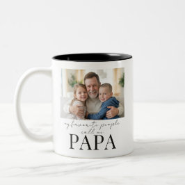 Mijn favoriete mensen noemen me Papa Vader Cadeau  Tweekleurige Koffiemok