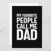 Mijn favoriete mensen noemen me papa | Vader Gift Kaart (Voorkant / Achterkant)