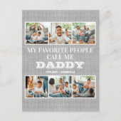 Mijn favoriete mensen noemen me papa Vaderdag Briefkaart (Voorkant)