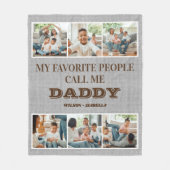 Mijn favoriete mensen noemen me papa Vaderdag Fleece Deken (Voorkant)