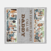 Mijn favoriete mensen noemen me papa Vaderdag Fleece Deken (Voorkant (Horizontaal))
