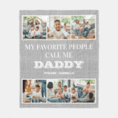 Mijn favoriete mensen noemen me papa Vaderdag Fleece Deken (Voorkant)