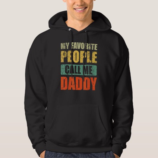 Mijn favoriete mensen noemen me papa Vaderdag Hoodie (Voorkant)