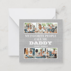 Mijn favoriete mensen noemen me papa Vaderdag Notitiekaartje