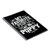 Mijn favoriete mensen noemen me papaver Vaderdag G Notitieboek (Rechterzijde)