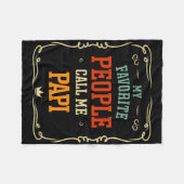 Mijn favoriete mensen noemen me papi vader en #; s fleece deken (Voorkant (Horizontaal))