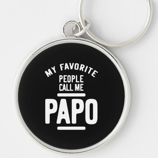 Mijn favoriete mensen noemen me Papo | Vader Gift Sleutelhanger (Voorkant)