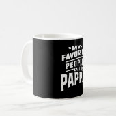 Mijn favoriete mensen noemen me Pappa - vader opa Koffiemok (Voorkant links)