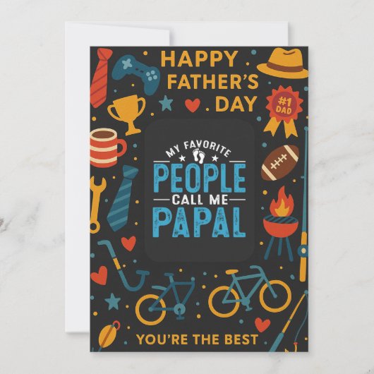 Mijn favoriete mensen noemen me Pauselijke Vaderda Kaart (Voorkant)