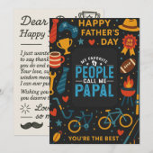 Mijn favoriete mensen noemen me Pauselijke Vaderda Kaart (Voorkant / Achterkant)